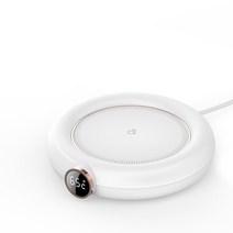 영국식 도자기 유리 티팟 워머 티워머 세트 컵 전기 10w usb 가열 음료 커피 머그 매트 타이밍 미끄럼 방지 조절 가능한 물병 일정한 온도 코스터, 하얀