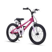 로얄Baby 프리스타일 어린이용 자전거 소년 소녀 자전거(킥스탠드 포함) 18인치 퓨샤