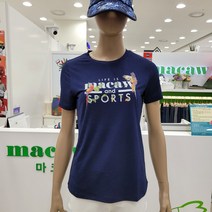 마코 모다남양주 여성 로고앵무새 프린트 라운드티셔츠 MMW2TR9168