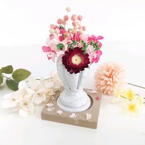 어르신 주간보호센터 미술치료 점토 화병만들기 DIY 키트 엄마랑아이랑 노인대학 찰흙, MDF 받침추가