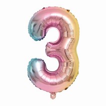 애드벌룬 에드벌룬 현판식 제막식천30/40 인치 그라데이션 컬러 호일 번호 풍선 생일 파티 장식 베이비 샤, 05 3_01 30inch