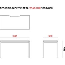 카이젠스 데스커 ﻿DSAD612D 컴퓨터 책상(COMPUTER DESK) 1200*600 맞춤제작 가죽매트 DSK(C)-17, 크림베이지