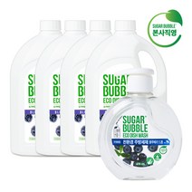 슈가버블 친환경 주방세제 버블 블루베리 드롭 470mL + 2.5L x 4, 세트