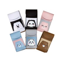 채아트 가죽공예 동물 크로스백, 화이트