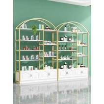 화장품 진열장 디피 업소용 매대 진열장 매장 거치대, 상세 페이지 참고, 140x30x215골드 화이트유럽식문