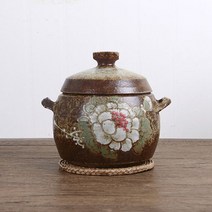 ppp 여주쌀독 분청 목단 쌀항아리 잡곡단지 4kg