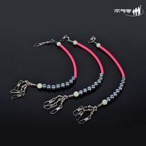 놀부피싱 백야 문어 구슬 낚시 채비 갑오징어 주꾸미, 핑크튜브 연핑크구슬