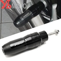 최신 혼다 forza 750 2021 forza750 2020 accessoires 오토바이 낙하 방지 배기 슬라이더 충돌 패드 고, 검은색