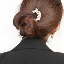 [KNOTXKNOT] 가격 만족 단아한 자개 플라워 앤 왕 진주 u핀 비녀