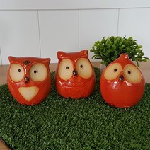리아트 홍시 부엉이 장식소품