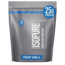 Isopure Zero Carb Protein Powder Keto Friendly Creamy Vanilla 아이소퓨어 제로 카브 프로틴 파우더 크리미 바닐라 454g(1lb)