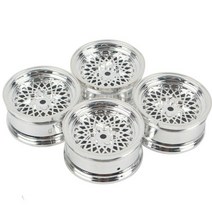 1/10 온로드 드리프트 자동차 휠 림 타미야 TT01 TT02 HSP HIP Kyosho FW06 94123 용 4 개, [01] Silver