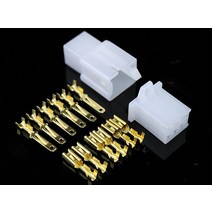 총알 단자 와이어 배선 커넥터 압착 절연 5대/몫 2.8mm2 3 4 6 9 핀 자동차 2.8 전기 와이어 커넥터 남성, 한개옵션1, 04 6P