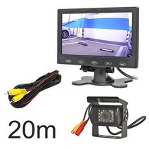 SMALUCK-7 인치 스크린 자동차 모니터 + IR 나이트 비전 CCD 카메라 트럭/캐러밴/버스 12V-24V DC 후진 시, 04 20m