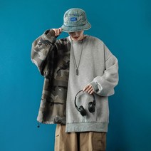 남성 티셔츠 캐주얼 상의 남자옷사는곳 라운드 넥 스웨터 힙합 스트릿 가을 겨울 벨벳 의류 A37