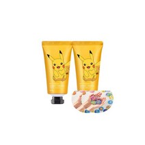 벨먼 포켓몬 핸드크림 피카츄 50ml 2개+포켓몬 캔뱃지2개, 벨먼 포켓몬 핸드크림 피카츄 50