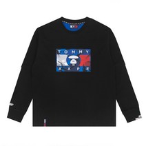 일본 BAPE의 세컨브랜드 AAPE 남자 TOMMY 콜라보 티셔츠