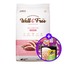 펠리코 웰식스프리 고양이 사료 전연령 올라이프 캣 오리 5.6kg [위스카스 파우치 2개 + 쉬바 파우치]