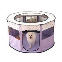 반려견 강아지 고양이 인디언 텐트 방음집 방음부스 숨숨집 완전 밀폐형 애완 동물 텐트, 자주색, 72x40cm
