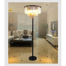 직배송 북유럽 크리스탈 샹들리에 대리석 LED 무드등 풋스위치 장스탠드 ch254 조명, 화이트