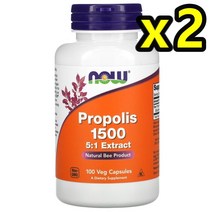 나우푸드 꿀벌 프로폴리스 1500 300mg 100베지캡슐 2개