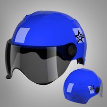 고글헬멧 자전거 전동스쿠터 무광 안전모 자외선 차단 오토바이헬멧 자전거 헬멧 헬멧 킥보드 헬멧, 블루