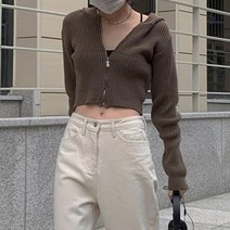 크롭 후리스 니트 후드 탑 여성 후드 스웨터 지퍼 코트 솔리드 여성 코트