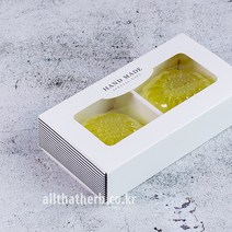 올댓허브 모던 화이트상자2구 비누 포장 상자, 1장