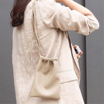 스트링 주머니 캐주얼 여행용 휴대폰가방 가죽백 폰백