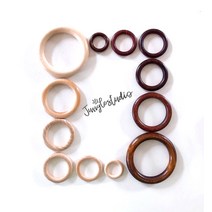 [정글스튜디오] 우드링 국내산 자작나무 3cm ~ 10cm 우드고리 마크라메 재료 DIY, 밤색_6cm(3개), 3개