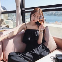 나시 점프슈트 민소매 와이드 OPC007 원피스