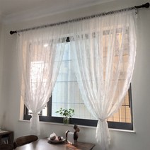 커튼 차박 웨딩 셀프인테리어 로맨틱 레이스커튼 2장, 150X180cm 1+1