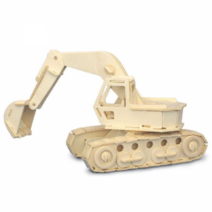 오꿈 나무퍼즐 3D입체퍼즐, C-030 포크레인, 1set