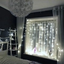 [은하수]400구 투명선 LED 커튼 백색 지니전구 점멸, 상세 참조