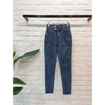 [반다리] 고퀄 하이웨이스트 투벨트 전체 스판 청 스키니