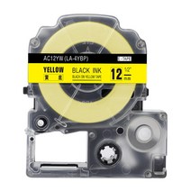 6/9/12mm 라벨 테이프 SS12KW 엡손 Lw400 LK-4WBN 카트리지 레이블 작동 LW-300 500 600P 700 메이커, 04 black on yellow_02 9mm