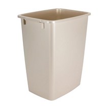 Rubbermaid 소형 주방 욕실 쓰레기통 싱크대 아래 쓰레기통 플라스틱 화이트 27.8L(9갤런) 1개(1팩), 1 Pack, Bisque, Bisque