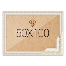 보석십자수 패브릭형 액자 50x100 고급형 매트화이트 (아크릴 보호필름-스티커판 포함), 단품