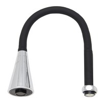 수도엔꼭지 싱크대 주방 거위목 I자 자바라 블랙색상, 1개