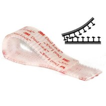 3M 듀얼락 투명 찍찍이 벨크로 테이프 25mm x10cm