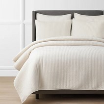 유기농 오가닉 순면 60수 마이홈 줄누비 이불 겸 패드, 베이지