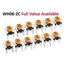 20PC 10K WH06-2C 101 103 201 501 102 202 502 203 503 104 204 504 105 가변 저항 2/5/50/k 200R/M 전위차계