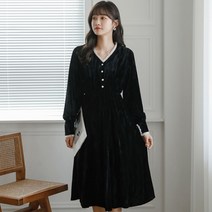 타니즈 아로인 벨벳 진주 원피스
