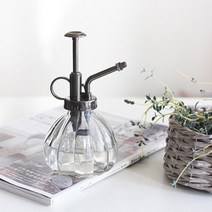 엔틱 투명 유리 펌프식 물조리개 화분 향수 다용도 물뿌리개 분무기 인테리어 소품, 엔틱 분무기