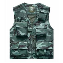 낚시 조끼 루어 바다 멀티 포켓 여름 남성 미국 전술 하이킹 낚시 조끼 사진 작가 메쉬 카고 민소매, 08 Green Camo