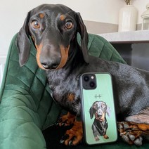 uDesign 사진주문제작 감성 초상화 캐리커쳐 개 고양이 애완 동물 휴대폰 케이스 iPhone Samsung 모든 모델 호환.여자친구 남자친구 부모님 커플 기념일 생일 선물8