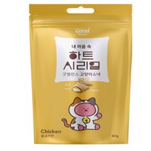 굿밸런스 고양이 간식 하트 시리얼 80g, 닭고기맛, 80개