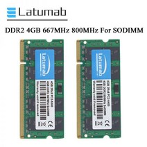 Latumab Memoria RAM DDR2 4GB 8GB 800MHz 667MHz 노트북 SODIMM 메모리 PC26400 PC25300 200 핀 1.8V 모듈, 1x4GB 800MHz