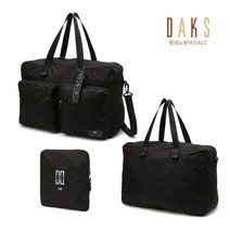[선물포장] DBBA3FE64BK [GRAM] 블랙 체크엠보 폴딩 보스턴 여행가방