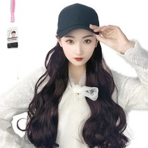 가발위드 긴머리 모자가발 전체가발 퀸웨이브+가발망1개+가발전용빗1개 세트, 1개, 다크브라운